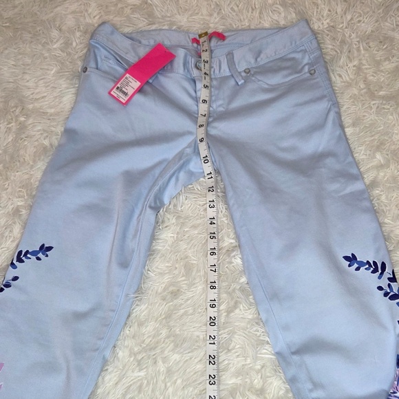 NWT Lilly Pulitzer Skinny Pants "Floral Pained Jean" - Picture 8 of 15